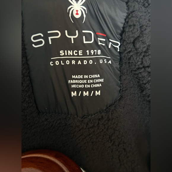 Spyder Mens Black Puffer Jacket - Picture 13 of 14